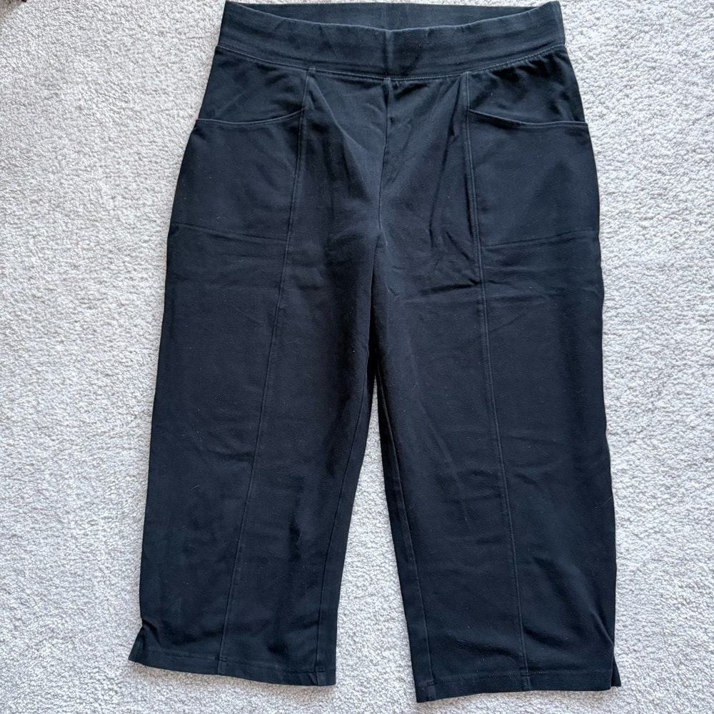 Denim & Co. Duo stretch black skimmer in size S tall